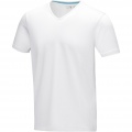 Kawartha short sleeve men's organic V-neck t-shirt, Valkoinen