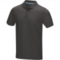 Graphite short sleeve men’s organic polo, Myrskyn harmaa