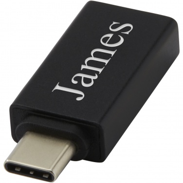 Logo trade mainoslahja ja liikelahja tuotekuva: ADAPT alumiininen USB-C-USB-A 3.0 -sovitin