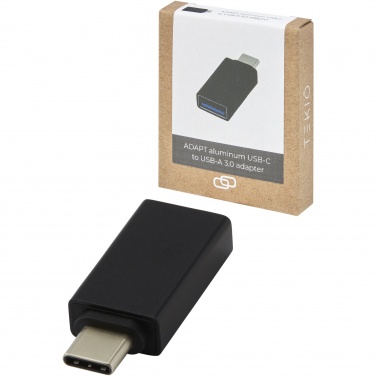 Logotrade liikelahja tuotekuva: ADAPT alumiininen USB-C-USB-A 3.0 -sovitin