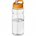 H2O Active® Base Tritan™ 650 ml urheilujuomapullo nokallisella korkilla, Läpinäkyvä kirkas/oranssi