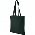 Orissa 140 g/m² organic cotton tote bag 7L, Tummanvihreä