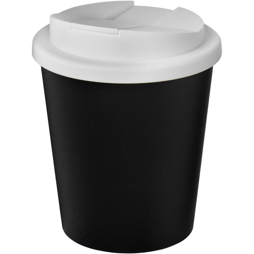 Logo trade liikelahjat tuotekuva: Americano® Espresso Eco 250 ml kahvimuki kierrätetystä materiaalista. Läikkymätön kansi.