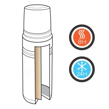 Logotrade liikelahjat mainoslahjat tuotekuva: Kuparinen Swiss Peak Elite -termospullo - 1 l