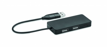 Logotrade mainoslahjat kuva: 3 portin USB-keskitin