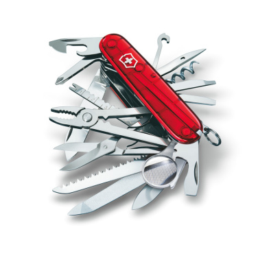 Logo trade mainostuotet tuotekuva: Taskuveitsi SwissChamp läpinäkyvä Victorinox