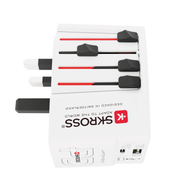 Logo trade liikelahjat tuotekuva: SKROSS World Travel adapteri MUV 65W PD USB C -kaapelilla