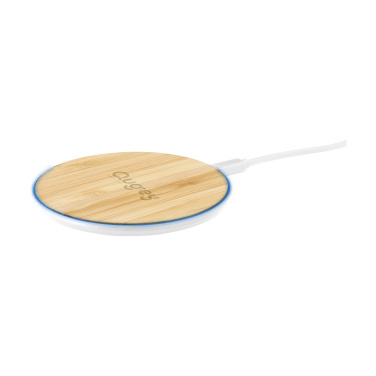 Logo trade mainostuotet tuotekuva: Bamboo 10W Wireless Charger langaton pikalaturi