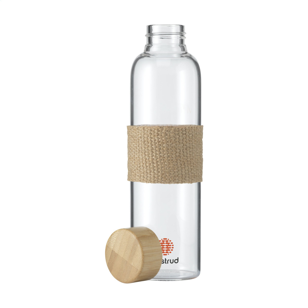 Logotrade liikelahja mainoslahja kuva: Senga Glass Bamboo 500 ml juomapullo