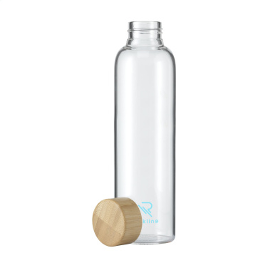 Logotrade mainostuote tuotekuva: Senga Glass Bamboo 500 ml juomapullo