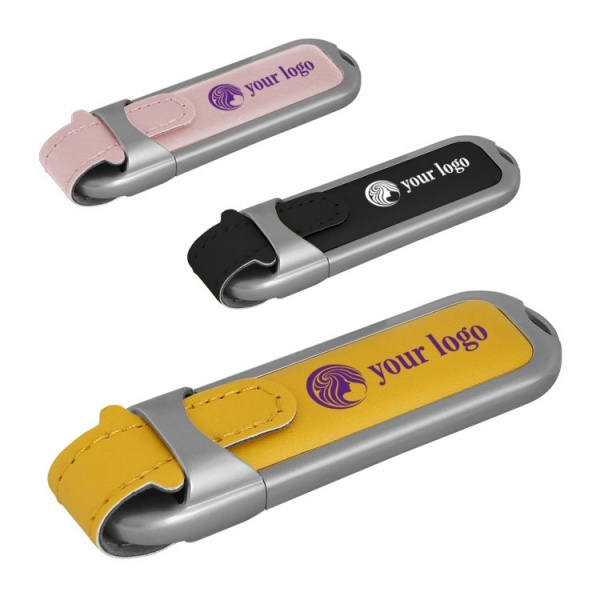 Logotrade mainoslahjat kuva: Nahkainen USB-tikku