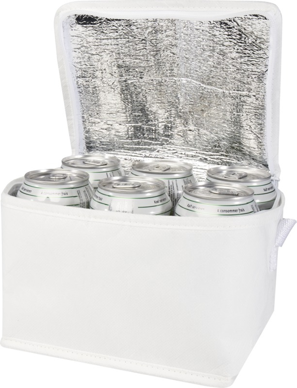 Logo trade mainoslahja kuva: Spectrum kierrätetty, kuitukankainen kylmälaukku kuudelle tölkille, 4 l