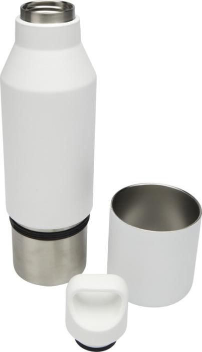 Logo trade mainostuotet tuotekuva: Odessy 600 ml:n RCS-sertifioitu kierrätetystä ruostumattomasta teräksestä tehty termospullo 300 ml:n kupilla