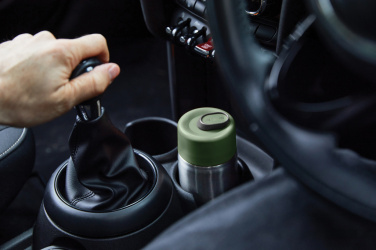 Logo trade mainoslahja kuva: Musta+Blum-eristetty matkamuki ruostumatonta terästä