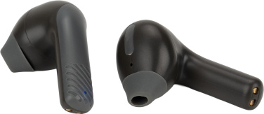 Logo trade mainoslahja kuva: Bluetooth-kaiutin HF01 sisäänrakennetuilla nappikuulokkeilla 2-in-1