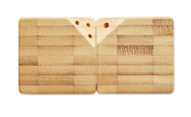 Logo trade mainoslahja ja liikelahja tuotekuva: Bambu suola & pippurisetti