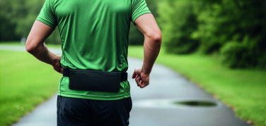 Logotrade mainoslahja tuotekuva: Sport vyölaukku 600D RPET