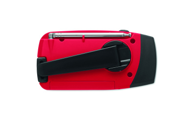 Logo trade liikelahja mainoslahja tuotekuva: Radio SOS LED-taskulampulla