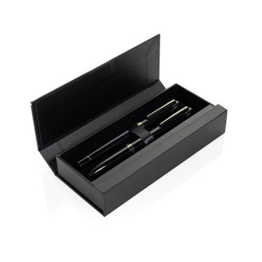 Logotrade mainostuote tuotekuva: Swiss Peak OSLO -kierrätysteräksinen deluxe-kynäsetti