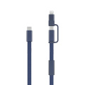 Arc RCS 60W 120 cm 2-in-1 fast charging cable, sininen