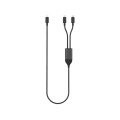 Terra 100 W RCS -kaapeli, kaksi USB-C-liitäntää, musta