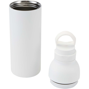 Logo trade liikelahja mainoslahja tuotekuva: Illuminate 650 ml:n RCS-kierrätetty, ruostumattomasta teräksestä valmistettu kaksiseinämäinen vesipullo, jossa on kolmiosainen kansisetti