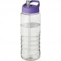 H2O Active® Treble 750 ml sportinis buteliukas su snapeliu su dangteliu, Skaidrus / violetinis