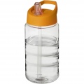 H2O Active® Bop 500 ml sportinis buteliukas su snapeliu su dangteliu, Skaidrus / oranžinis