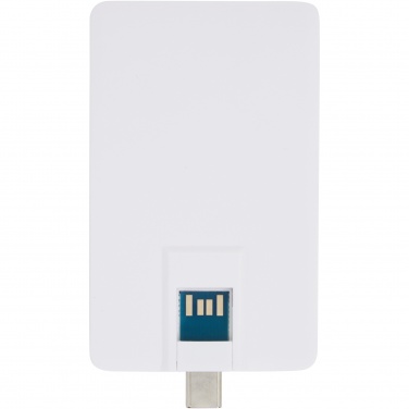 Logotrade verslo dovanos nuotrauka: Duo plonas 64 GB USB diskas su Type-C ir USB-A 3.0