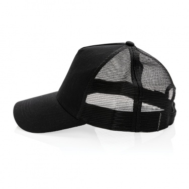 Logotrade reklaminės dovanos nuotrauka: Impact AWARE™ Brushed rctton 5 panel trucker cap, 190gr