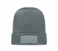 Unisex beanie RPET poliesteris, Akmens pilka