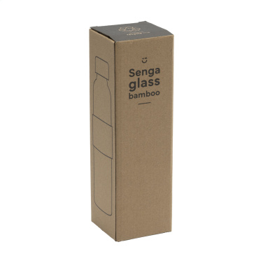 Logotrade reklaminės dovanos nuotrauka: Senga Glass Bamboo 500 ml geriamasis buteliukas