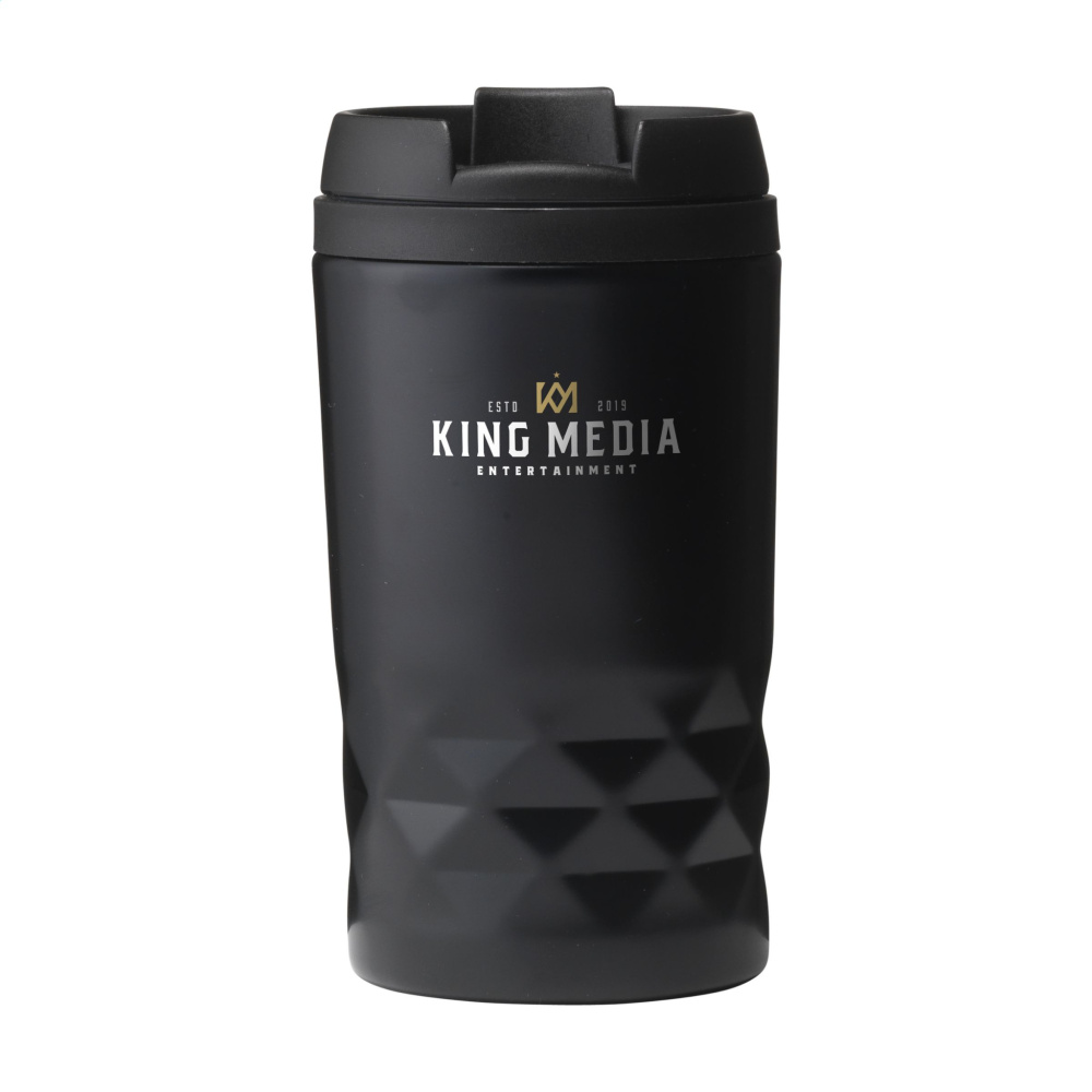 Logotrade reklaminės dovanos nuotrauka: Graphic Mini Mug RCS Recycled Steel 250 ml termopuodelis