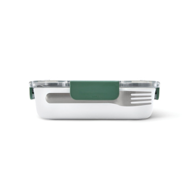 Logotrade verslo dovanos nuotrauka: Originali juoda+Blum pietų dėžutė