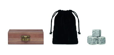 Logotrade verslo dovanos nuotrauka: 9 akmenėlių ledo kubelių rinkinys dėžutėje