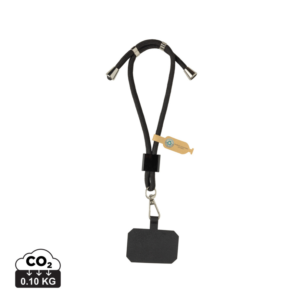 Logotrade reklaminės dovanos nuotrauka: „CarryLoop RCS“ perdirbto PET reguliuojamo dydžio telefono laikiklis su apyranke