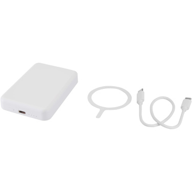 Logotrade reklaminės dovanos nuotrauka: „Acrab“ 5000 mAh 15 W magnetinė belaidė išorinė baterija