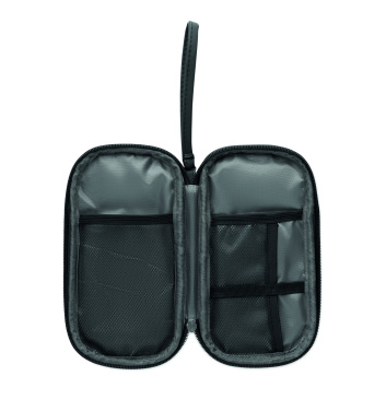 Logotrade verslo dovanos nuotrauka: Technologijų organizatoriaus krepšys 600D RPET