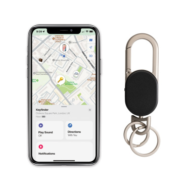 Logotrade reklaminiai produktai nuotrauka: Dviguba raktų pakabukas su „Keyfinder“ funkcija ir vietos nustatymu visame pasaulyje