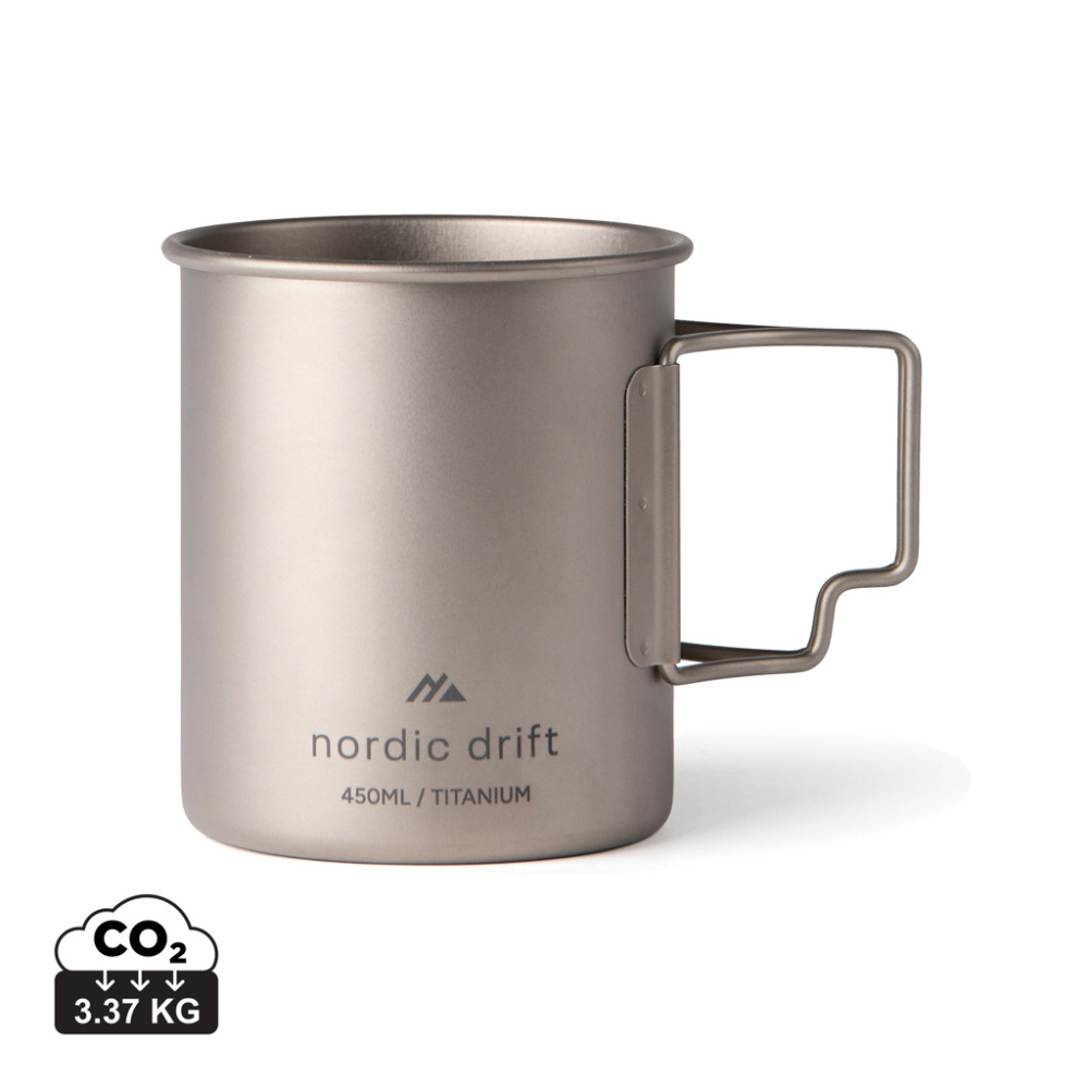 Logotrade dovana nuotrauka: „Nordic Drift Trail Ultra Light Titanium“ 450 ml puodelis