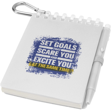 Logotrade reklaminės dovanos nuotrauka: „Lig Mini“ perdirbto lauko užrašų knygelės ir tušinuko rinkinys minkštais viršeliais (juodas rašalas)