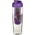 H2O Active® Tempo 700 ml sporta pudele un smidzinātājs ar pārslēdzamu vāku, Caurspīdīgs / violets