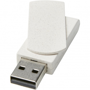 Logotrade ziemassvētku dāvanas foto: Pagrieziet 4 GB kviešu salmu USB zibatmiņas disku