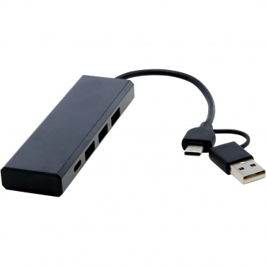 Logotrade dāvanas foto: Rise RCS pārstrādāta alumīnija USB 2.0 centrmezgls