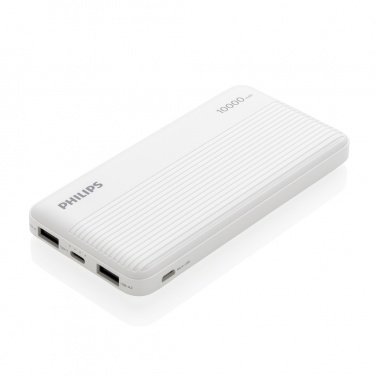 Logotrade korporatīvās dāvanas foto: Philips 10 000 mAh plānā jaudas banka