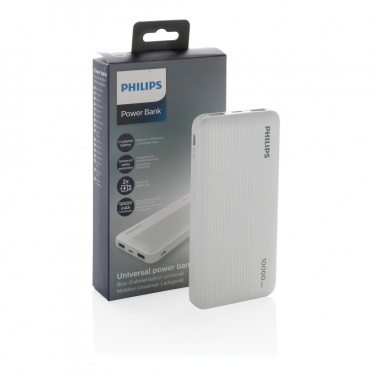 Logotrade korporatīvās dāvanas foto: Philips 10 000 mAh plānā jaudas banka