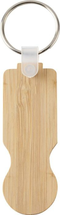 Logotrade logo dāvanas foto: Ronan bambusa ratiņu atslēgu piekariņš