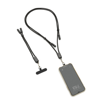 Logotrade dāvanas foto: LoopAmp RCS RPET regulējama telefona siksniņa ar 60 W kabeli