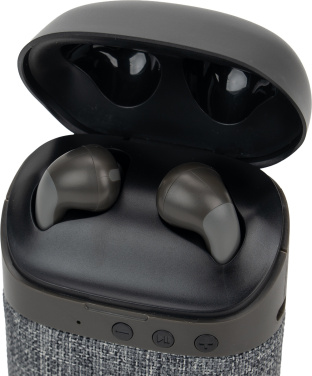 Logotrade korporatīvās dāvanas foto: Bluetooth skaļrunis HF01 ar iebūvētiem austiņām 2 vienā