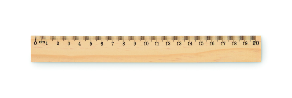 Logotrade korporatīvās dāvanas foto: Koka lineāls 20 cm
